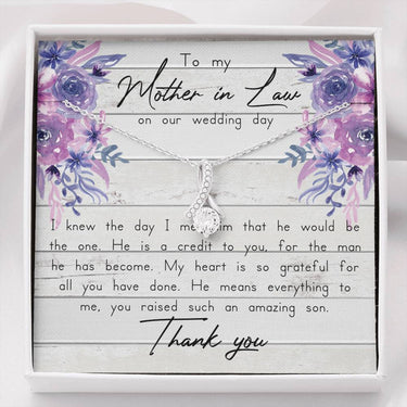 Mother in Law (On Wedding Day) Alluring Beauty Necklace - Love You This Much